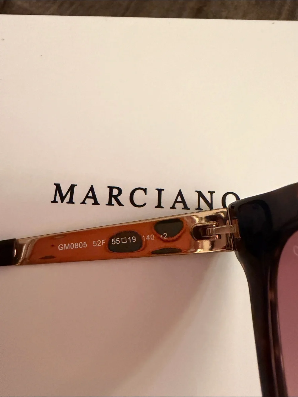 Marciano Tortoise Frame Sunglasses with Gradient Rose Lenses